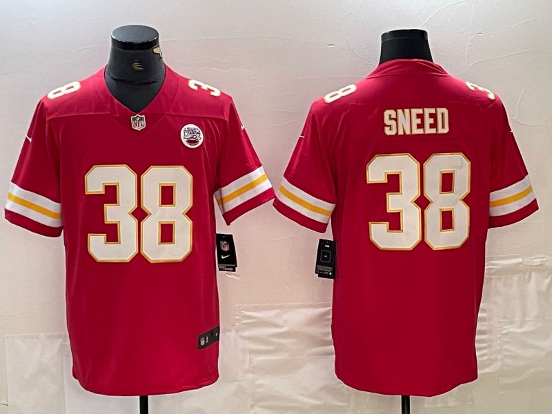 Men Kansas City Chiefs #38 Sneed Red 2024 Nike Vapor Untouchable Limited NFL Jersey